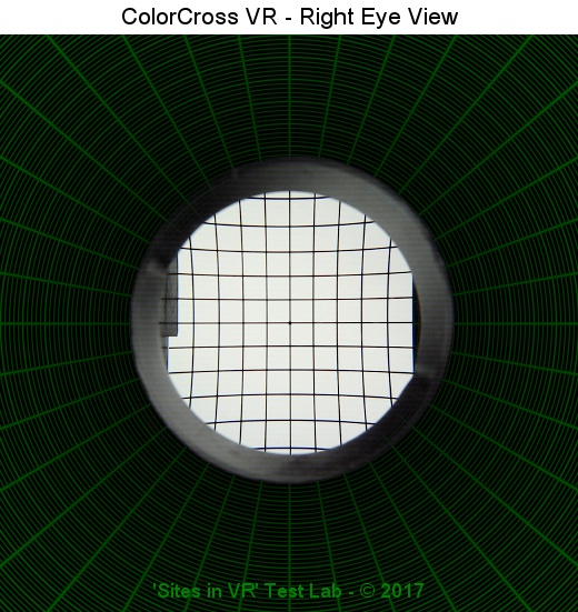 View from the right lens of the ColorCross VR viewer.