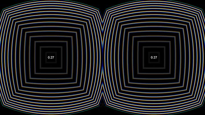 Sites in VR app's outer distortion calibration screen.